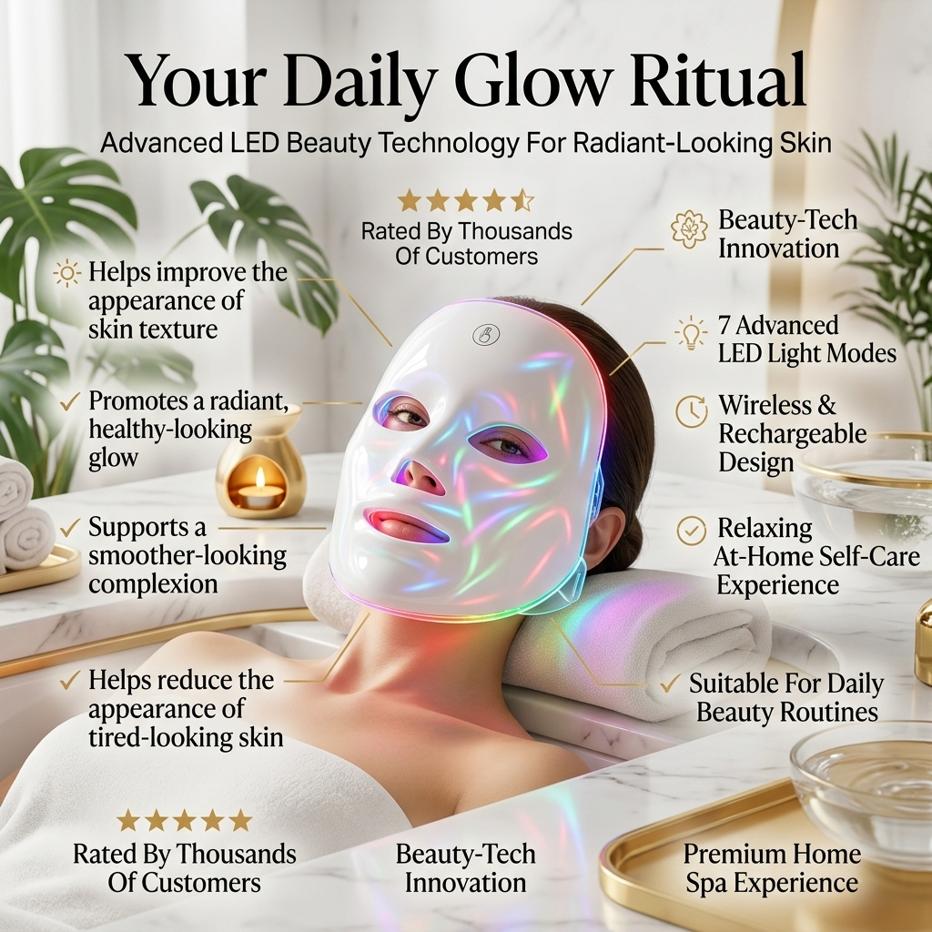 GlowMask Pro — 7-Color LED Light Therapy Face Mask